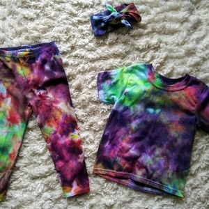 Tie Dye Toddler Outfit with headband